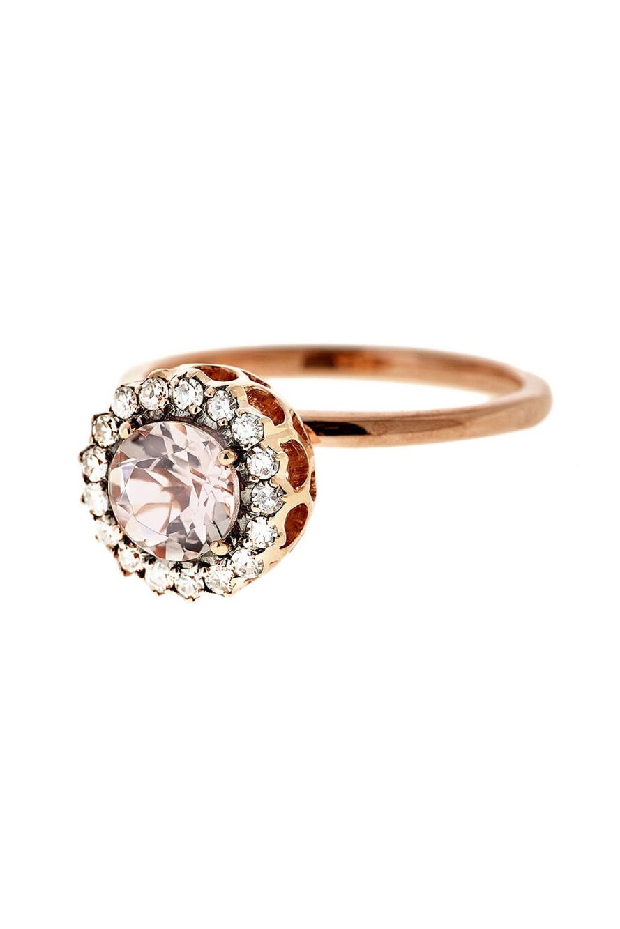 Blanca Monrós Gómez Black Diamond Aura Engagement Ring in Yellow Gold, Size 5 | Catbird