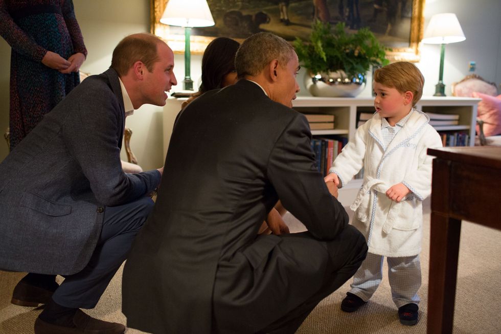 <p>Prince George caused a frenzy when he made a legendary style statement and wore a white terry-cloth bathrobe for a formal meeting with President Obama—winning the cutest fashion moment of the year, hands down. After spending years ogling over Kate Middleton's looks, the royal tot made it clear that he's the real style contender of the family. </p>