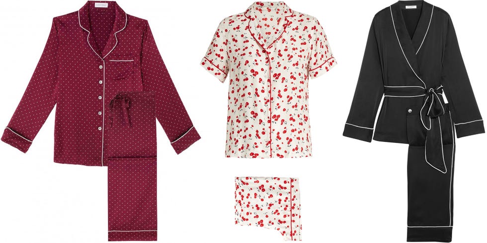 <p><em data-redactor-tag="em" data-verified="redactor">From left: Olivia von Halle pajamas, $423, <a href="http://oliviavonhalle.com/us/shop/silk-pajamas/lila-clemence-silk-pyjamas.html" target="_blank" data-tracking-id="recirc-text-link">oliviavonhalle.com</a>, Harley Viera Newton pajamas, <a href="http://www.matchesfashion.com/us/search/?text=hvn+pajamas%3A%3AallCategories%3AWomens" target="_blank" data-tracking-id="recirc-text-link">matchesfashion.com</a>; Equipment pajama set, $455, <a href="https://www.net-a-porter.com/us/en/product/787505/equipment/odette-washed-silk-pajama-set" target="_blank" data-tracking-id="recirc-text-link">net-a-porter.com</a>.</em></p>