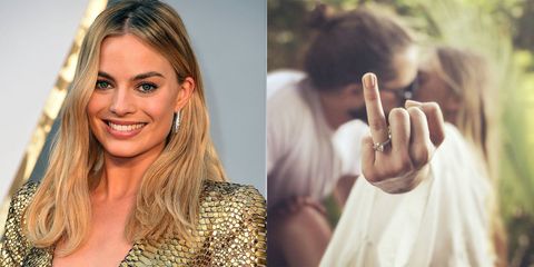 See Margot Robbie S Wedding Dress And Engagement Ring