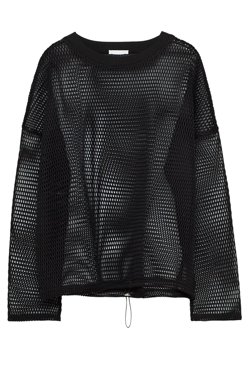 zara fishnet top