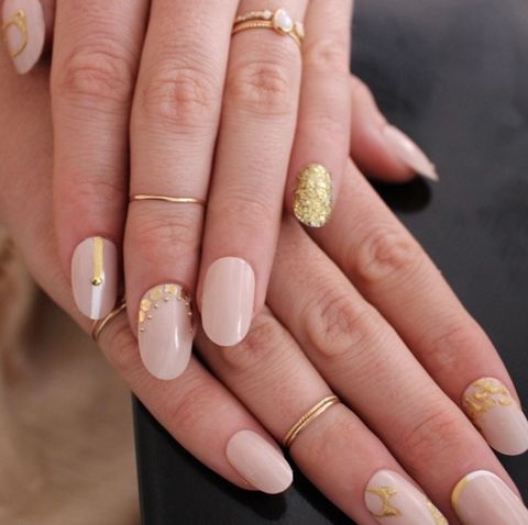 <p>Decorate neutral tips with gilded embellishments. <span class="redactor-invisible-space" data-verified="redactor" data-redactor-tag="span" data-redactor-class="redactor-invisible-space"></span></p><p><span class="redactor-invisible-space" data-verified="redactor" data-redactor-tag="span" data-redactor-class="redactor-invisible-space"><a href="https://www.instagram.com/p/rR4812CokC/?hl=en"></a><em data-redactor-tag="em" data-verified="redactor"><a href="https://www.instagram.com/p/rR4812CokC/?hl=en" target="_blank" data-tracking-id="recirc-text-link">@nailstreetz</a></em></span></p>