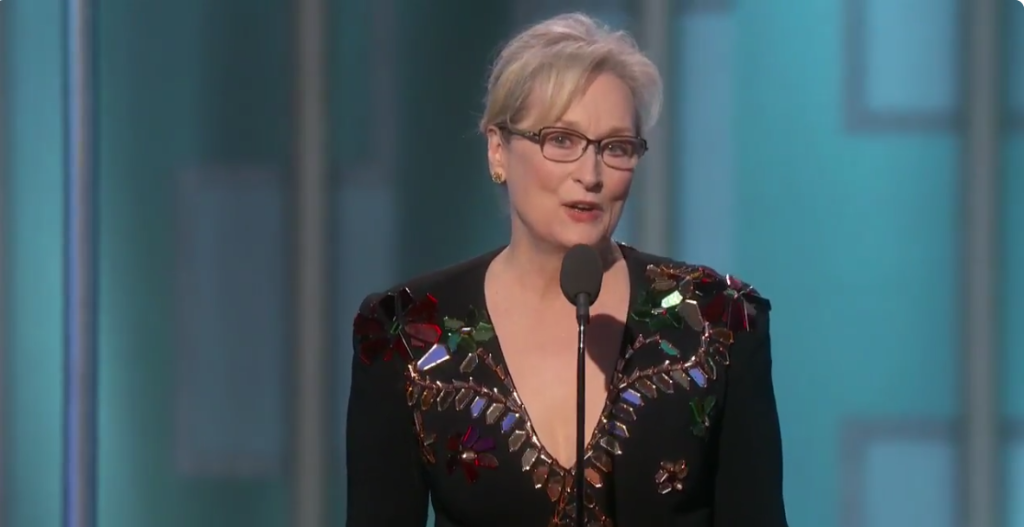 Meryl Streep S Golden Globes Speech Full Transcript Meryl Streep Gave A Powerful Speech At The