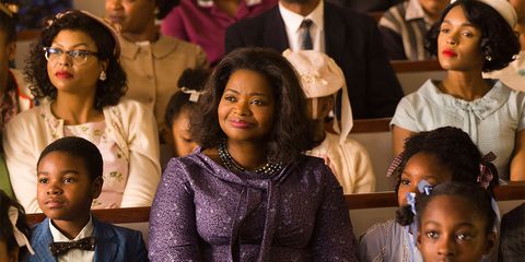 <p>Three black NASA employees (Taraji P. Henson, Octavia Spencer and Janelle Monae) use their mathematical knowledge to become instrumental members of the team that launched the first American astronaut into Earth's orbit.
</p><p>Watch the trailer <a href="https://www.youtube.com/watch?v=5wfrDhgUMGI" target="_blank" data-tracking-id="recirc-text-link" data-external="true">here</a>.</p>