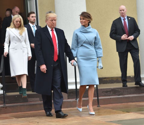 Melania Trump Wears Ralph Lauren Dress To Inauguration Image