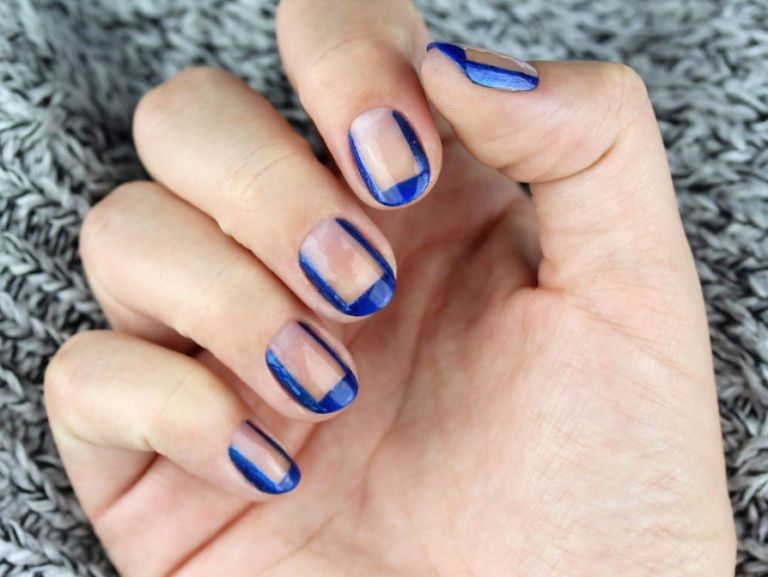 Blue, Finger, Skin, Nail care, Nail polish, Nail, Manicure, Majorelle blue, Toe, Azure, 
