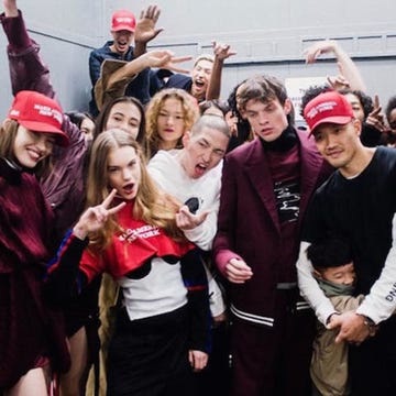 Social group, Cap, Hat, Cool, Team, Baseball cap, Crew, Cheering, Photobombing, 