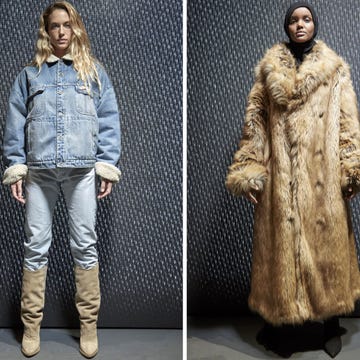 Sleeve, Textile, Style, Pattern, Fashion, Street fashion, Natural material, Fur, Fashion model, Animal product, 