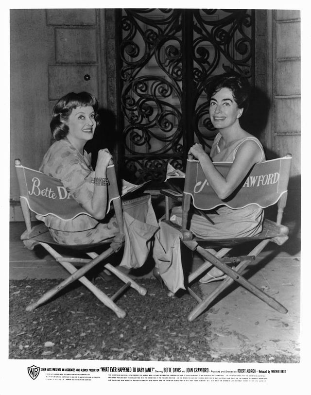 Bette Davis and Joan Crawford on the set of What Ever Happened To Baby Jane?