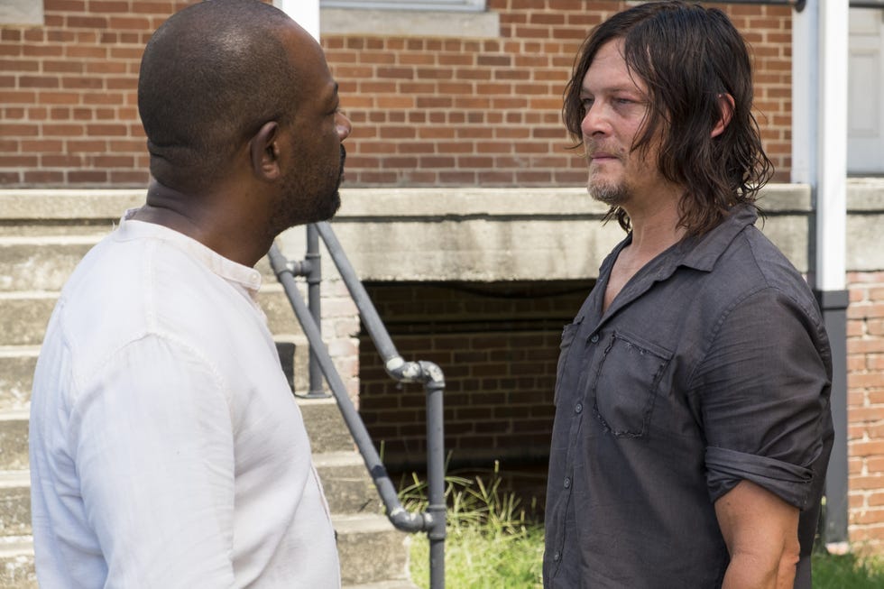 Lennie James as Morgan and Norman Reedus as Daryl in The Walking Dead