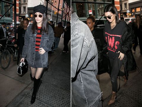 Bella Hadid and Kendall Jenner Have a Model-Off-Duty Matching Moment