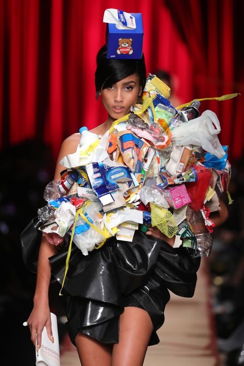 Moschino Sent Models Wearing Literal Trash Down The Runway