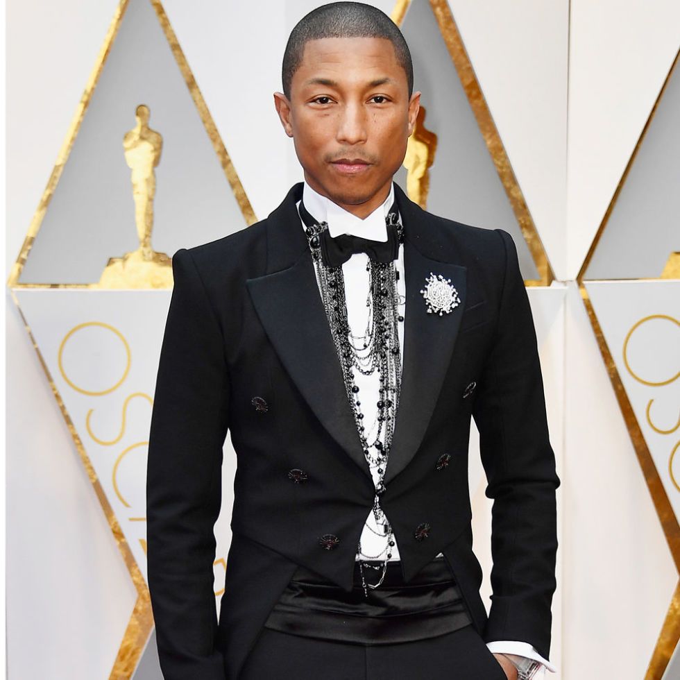 Pharrell Williams in Chanel Suit at Oscars 2017 - Pharrell