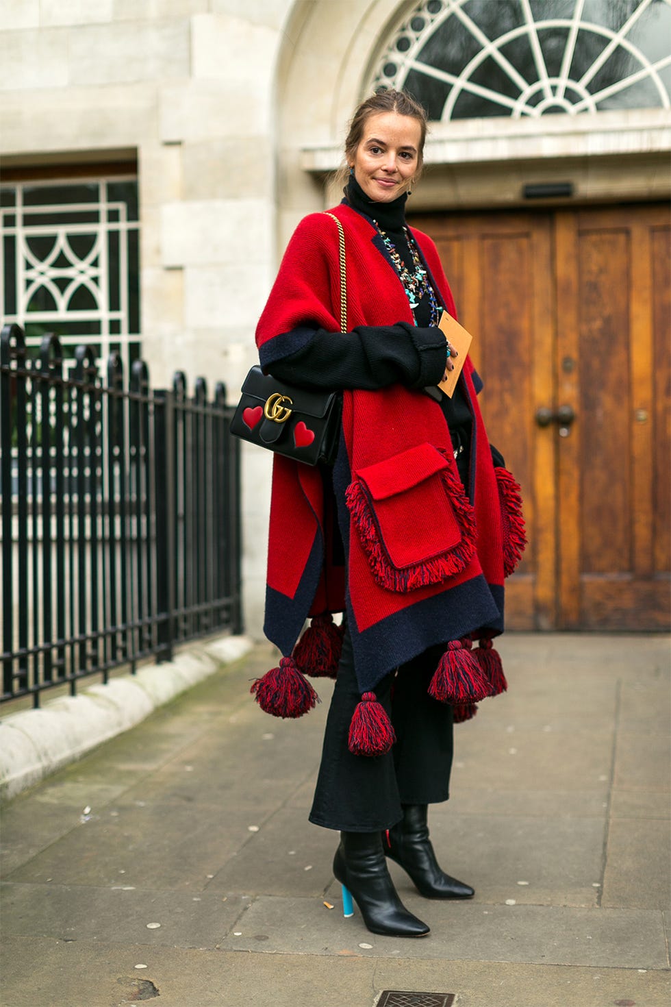 Fashion accessory, Street fashion, Fashion, Bag, Maroon, Costume, Costume design, Luggage and bags, Tights, Door, 