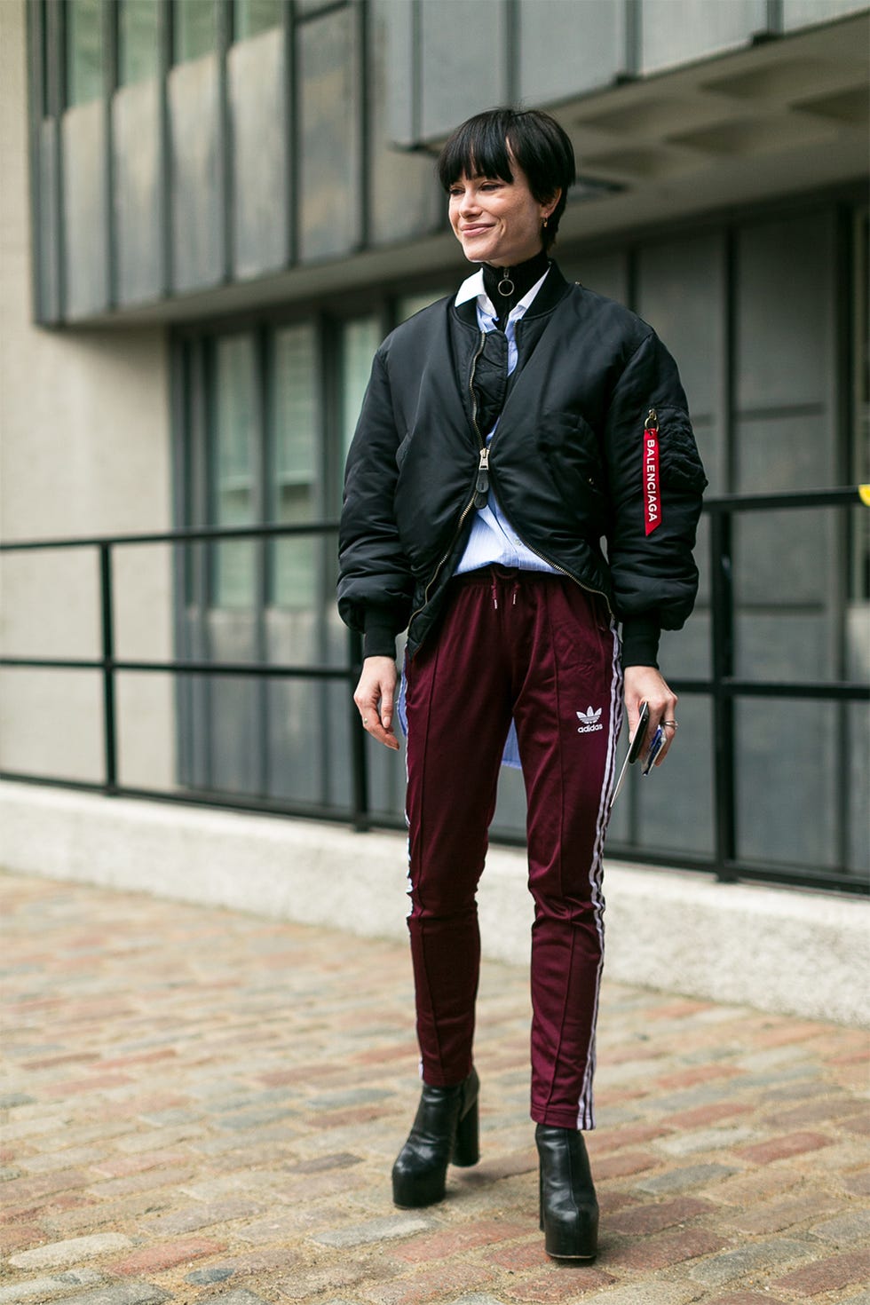 Clothing, Footwear, Sleeve, Trousers, Collar, Textile, Outerwear, Style, Coat, Fashion accessory, 