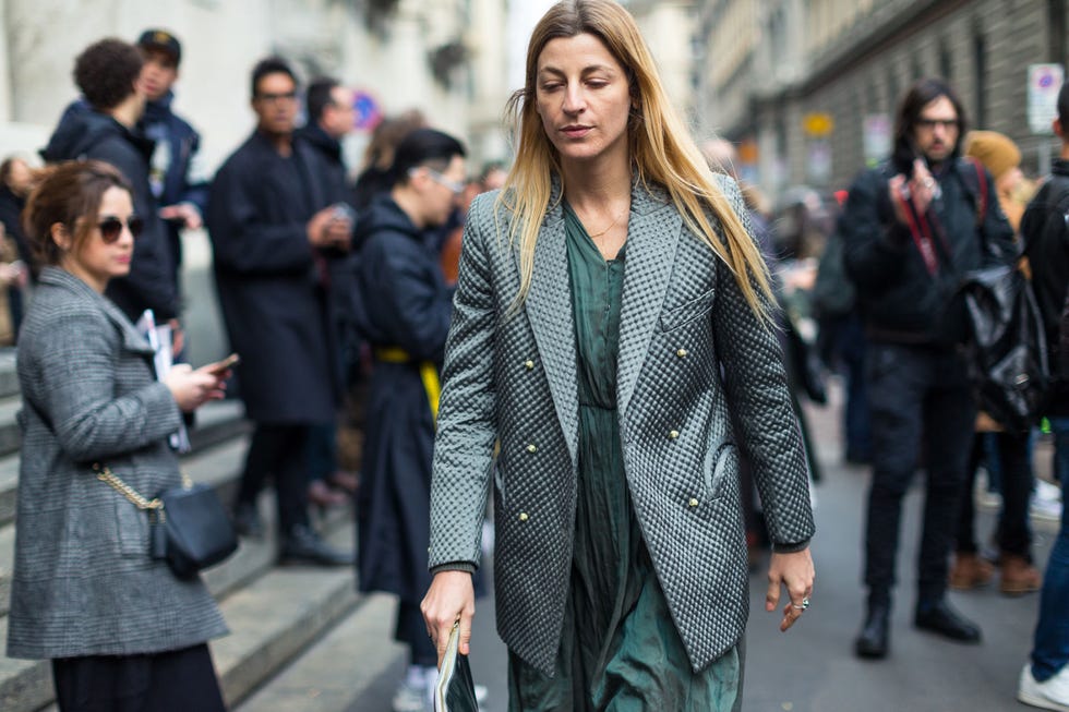 Coat, Trousers, Infrastructure, Road, Street, Outerwear, Jacket, Bag, Urban area, Street fashion, 
