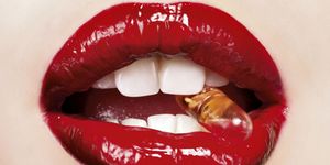 Lip, Red, Mouth, Tooth, Jaw, Close-up, Organ, Lip gloss, Material property, Lipstick, 