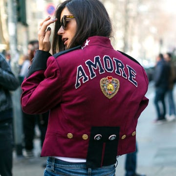 Sleeve, Outerwear, Street fashion, Jacket, Sunglasses, Winter, Fashion, Maroon, Fur, Blond, 