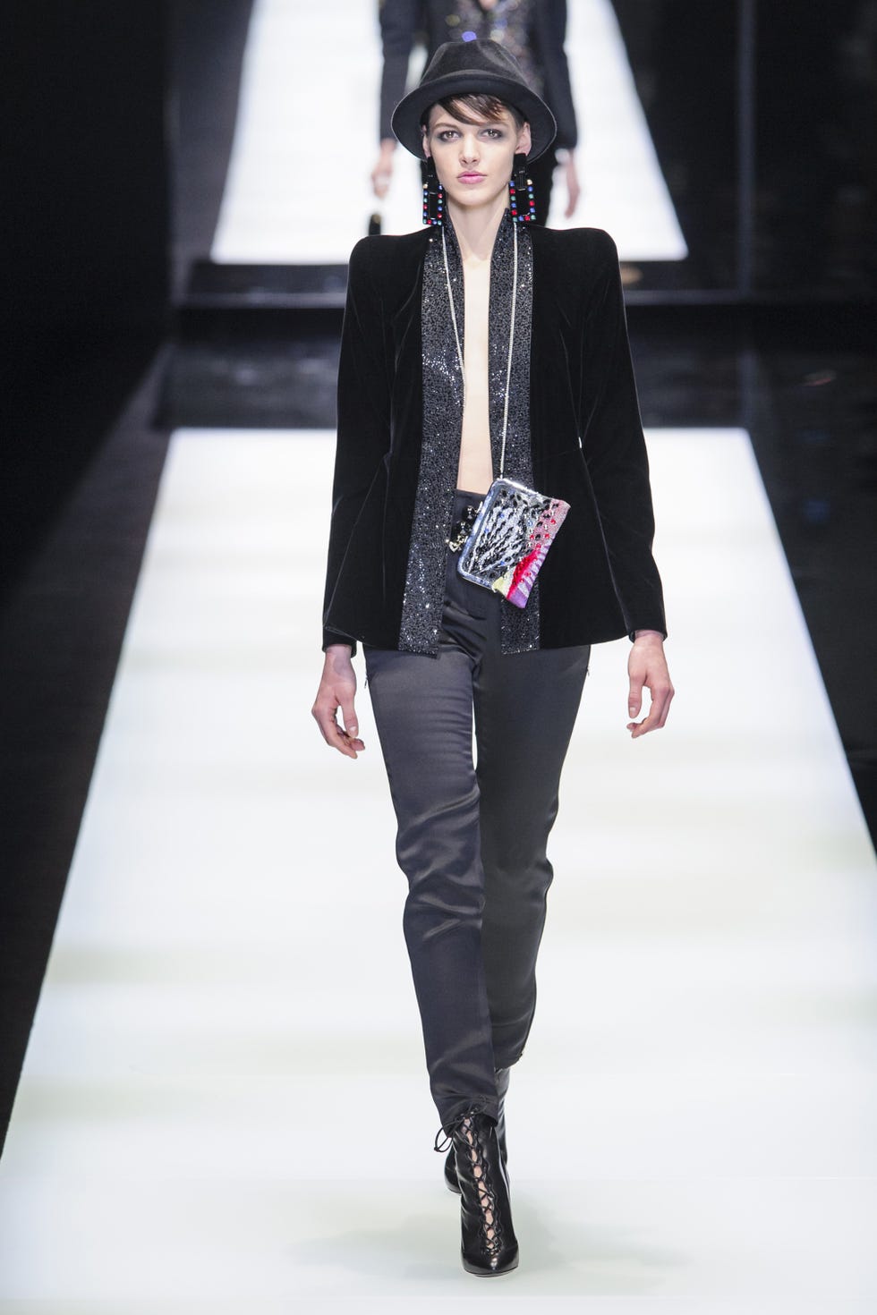 Clothing, Fashion show, Textile, Outerwear, Runway, Style, Fashion model, Street fashion, Jacket, Winter, 