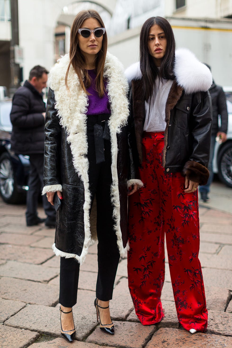Clothing, Tire, Winter, Textile, Outerwear, Coat, Jacket, Street fashion, Style, Sunglasses, 
