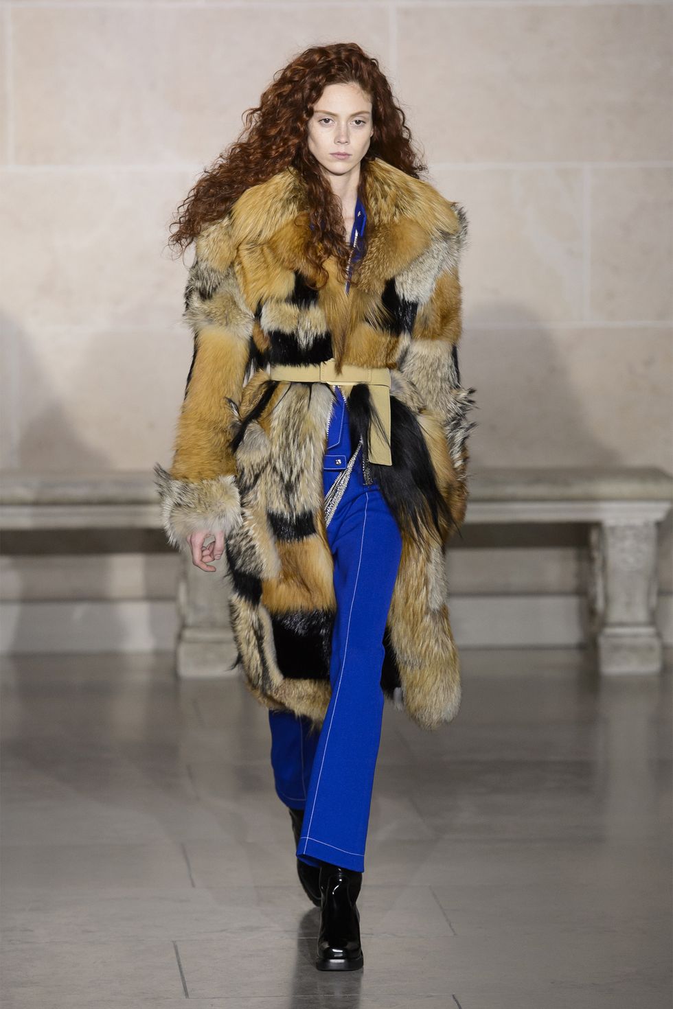 Models walk the runway at the Louis Vuitton Autumn Winter 2017