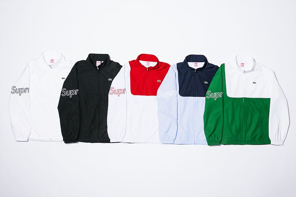 Clothing, White, Red, Outerwear, Sleeve, T-shirt, Sportswear, Shirt, Jacket, Top, 