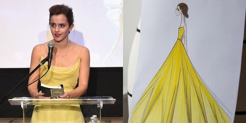 This Is How Emma Watsons Belle Inspired Dior Dress Was Made