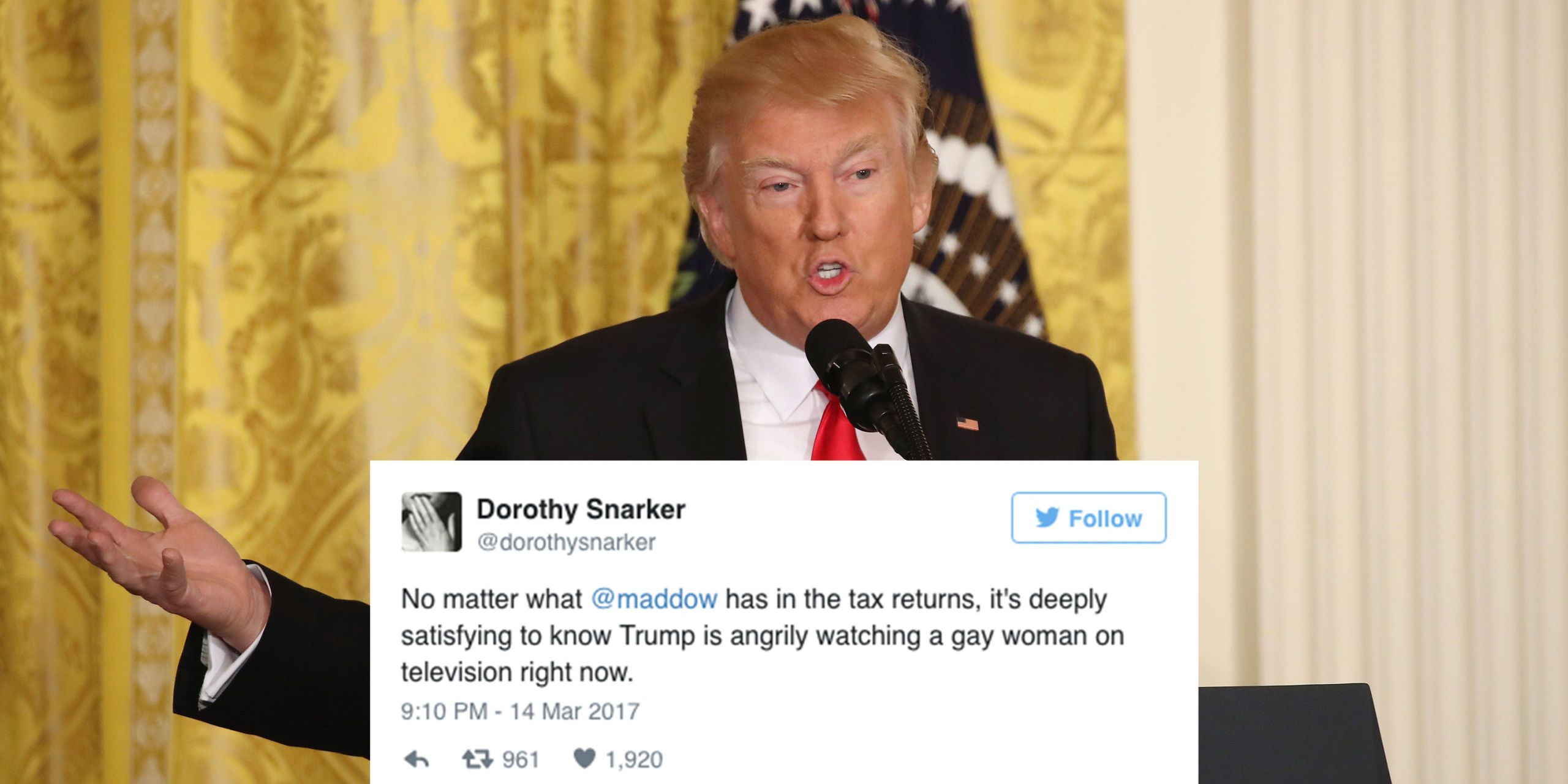 The Funniest Tweets About Rachel Maddow Revealing Trump's Tax Retuns ...