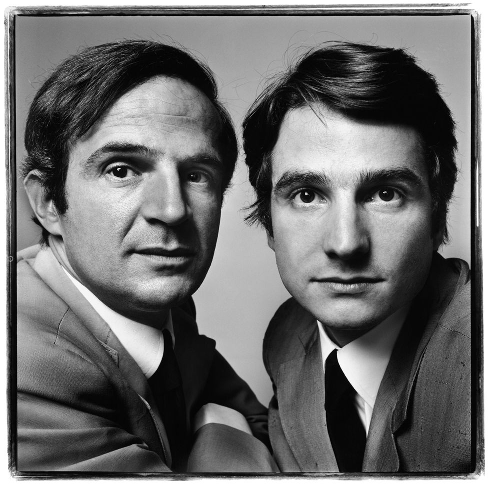 <p>François Truffaut and Jean-Pierre Léaud, film director and actor, Paris, June 20, 1971&nbsp;</p>