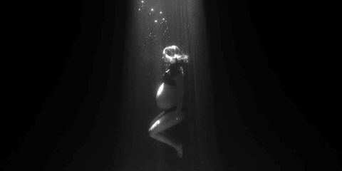 Darkness, Black, Monochrome, Monochrome photography, Underwater, Barechested, 