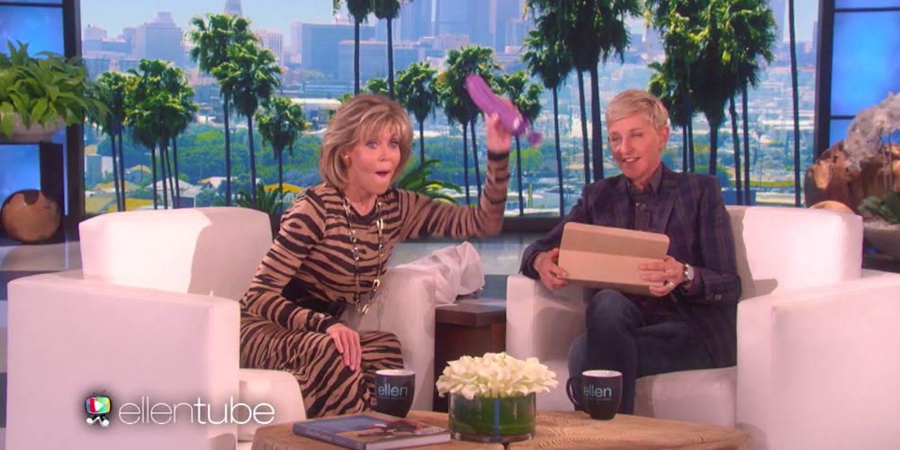 Jane Fonda Talks Vibrators and Robert Redford On The Ellen Show