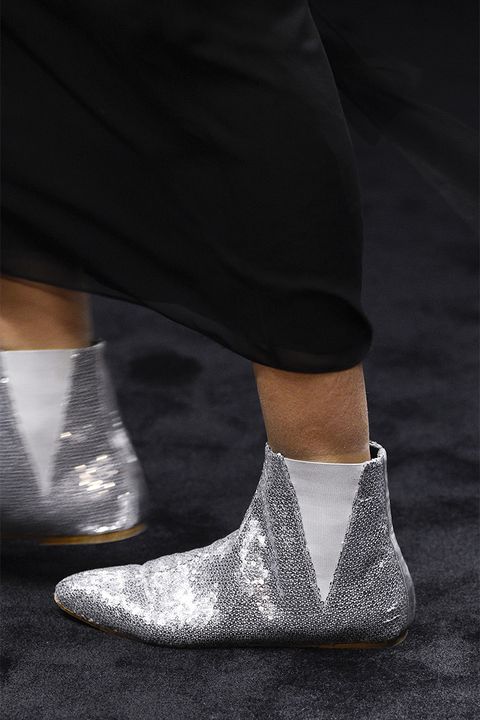 Grey, Silver, Dancing shoe, Bridal shoe, Ankle, Foot, 