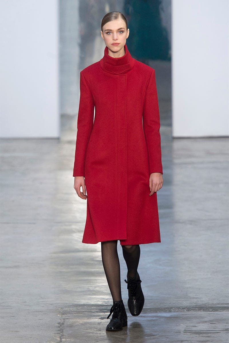 Clothing, Sleeve, Shoulder, Joint, Outerwear, Red, Fashion show, Style, Fashion model, Street fashion, 