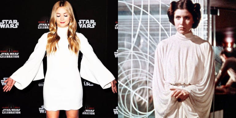 Billie Lourd Honors Carrie Fisher With Princess Leia Dress Tom Instagram 20th Century Fox