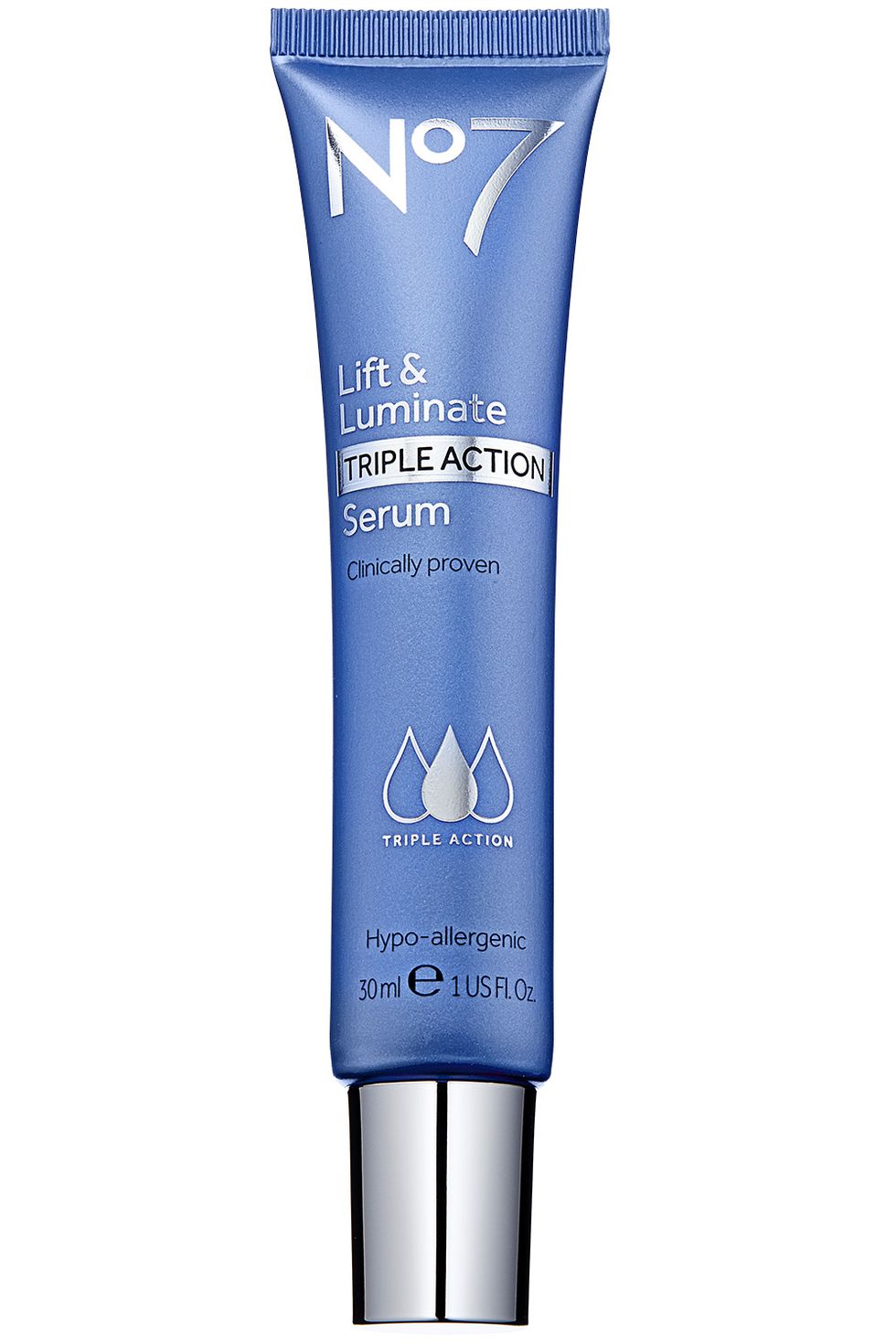 <p><a href="http://www.ulta.com/lift-luminate-triple-action-serum?productId=xlsImpprod15321241" target="_blank" data-tracking-id="recirc-text-link">No7 Lift &amp; Luminate&nbsp;Triple Action Serum</a>&nbsp;($34) "is made&nbsp;for people with skin&nbsp;types that can't&nbsp;tolerate standard&nbsp;retinol," explains&nbsp;Mike Bell, chief&nbsp;scientific skin-care&nbsp;adviser at No7. It's&nbsp;made with retinyl&nbsp;palmitate, which is&nbsp;mild but still&nbsp;softens fine lines.</p>