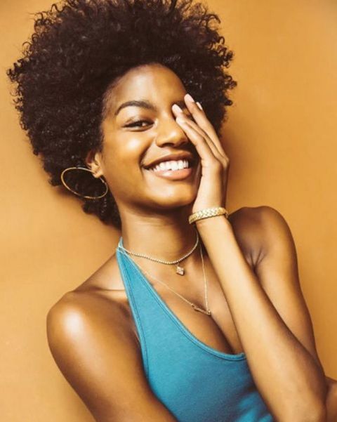 <p>Who says models don't smile? 2016 was Davis' breakout year with her Calvin Klein&nbsp;campaign and viral essay on how the <a href="http://www.harpersbazaar.com/culture/features/news/a16602/calvin-klein-model-ebonee-davis-racism-fashion-industry/" target="_blank" data-tracking-id="recirc-text-link">fashion industry can help fight racism</a>, and she's kicking off the year with her very own <a href="https://www.instagram.com/p/BLWnBZYDXAw/?taken-by=eboneedavis" target="_blank" data-tracking-id="recirc-text-link">TED talk</a>. She's definitely got a lot to smile about.&nbsp;</p><p><a href="http://www.harpersbazaar.com/culture/features/news/a16602/calvin-klein-model-ebonee-davis-racism-fashion-industry/" data-tracking-id="recirc-text-link">@eboneedavis</a></p>