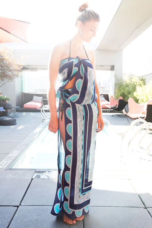 sarong style dress