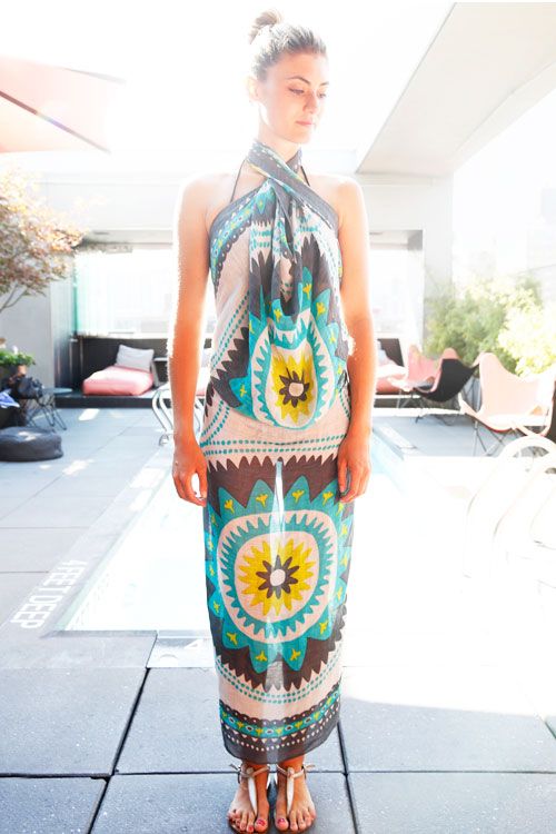 sarong halter dress