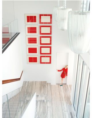 Interior design, Floor, Red, Room, Flooring, Interior design, Parallel, Window treatment, Rectangle, Coquelicot, 