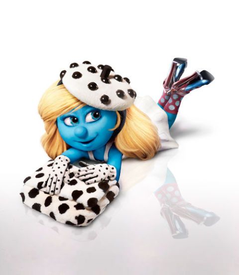 blue smurf girl