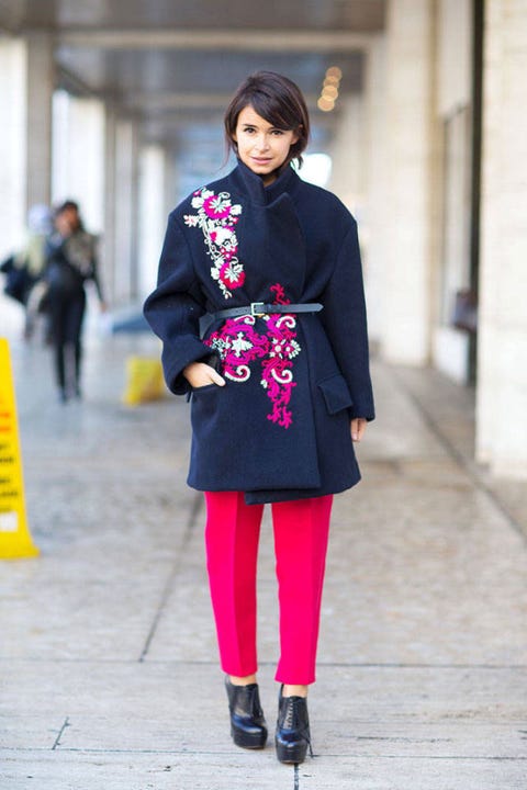 Miroslava Duma Street Style - Fashion Week Street Style