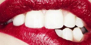Lip, Skin, Tooth, Red, Eyelash, Jaw, Organ, Tints and shades, Beauty, Close-up, 