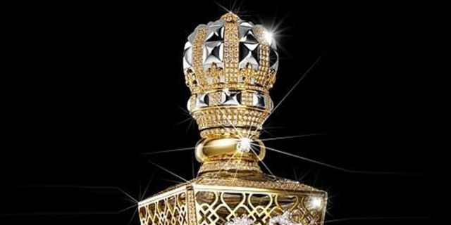 Crown, Font, Darkness, Metal, Headpiece, Brass, Light fixture, Bronze, Ceiling fixture, Tiara, 