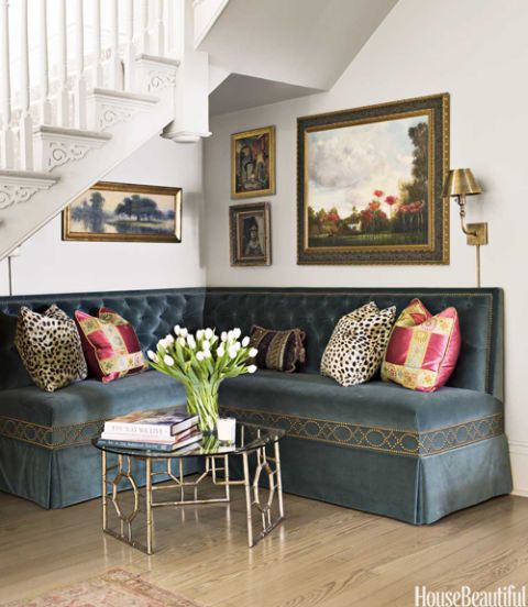 <p>This beautifully decorated under-the-stair nook from <a href="http://www.housebeautiful.com/design-inspiration/house-tours/g950/romantic-decorating-melissa-rufty-1010/?" target="_blank">Melissa Rufty</a> will likely change how you see every perplexing spot in your home. "This is one of my favorite spots in my house," she says.
</p><p>Hunter and Hambright have another idea for an space you wish you could turn into a mini-room: "An attractive wood or fabric screen is a perfect solution," they say. "It makes a space cozier and removes that awkward spot where most people will just stick a chair."</p>