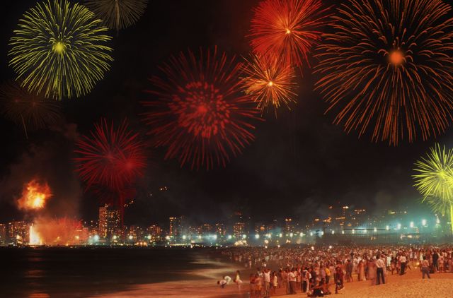 Nieuwjaar vuurwerk Rio de Janeiro
