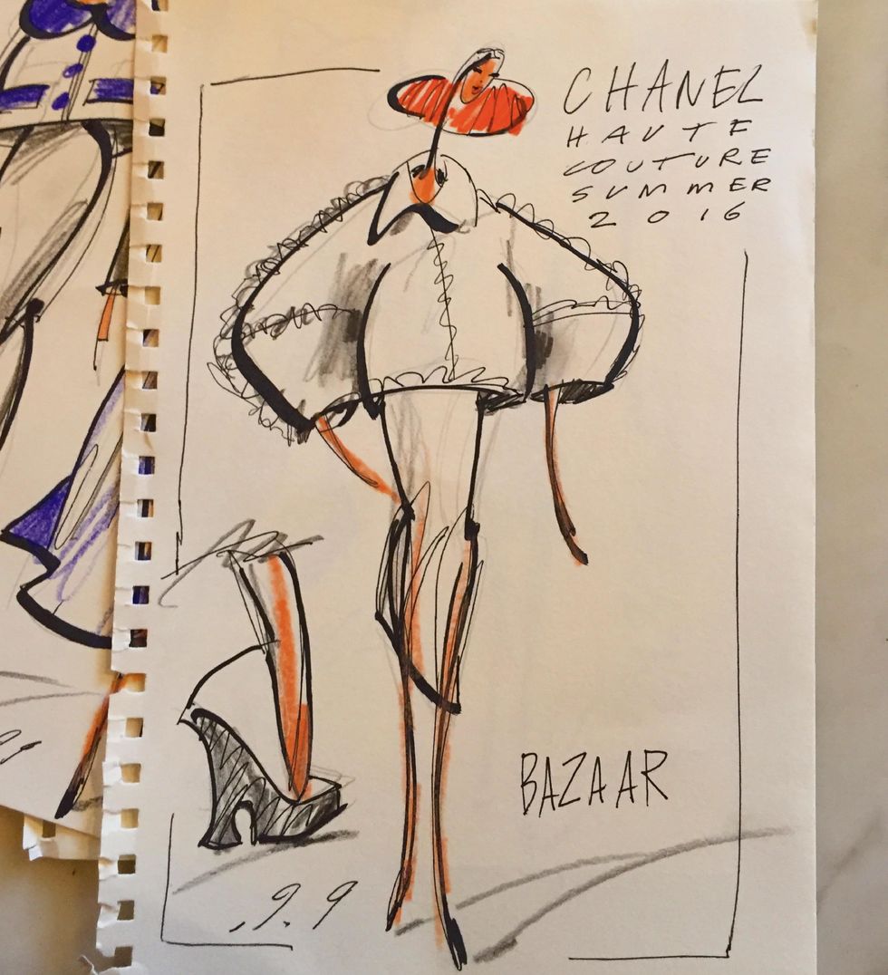Piet Paris schetst Chanel Haute Couture S/S 2016