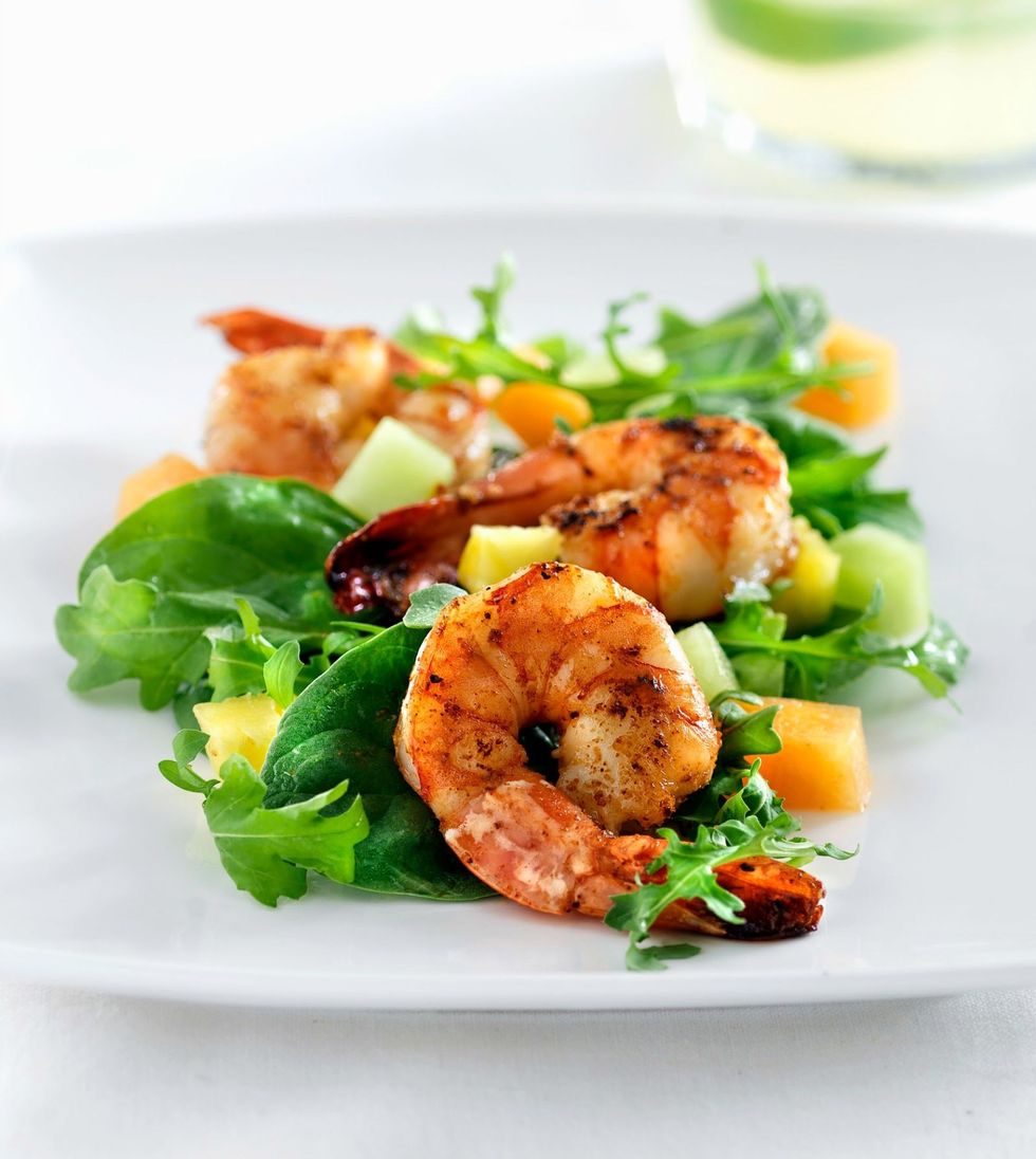 Dish, Food, Shrimp, Cuisine, Ingredient, Scampi, Caridean shrimp, Produce, Salad, Seafood, 