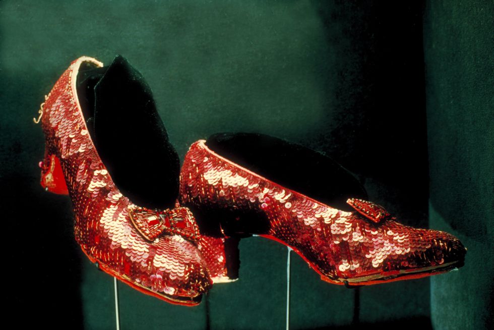 Red, Carmine, Basic pump, High heels, Bridal shoe, Sandal, Court shoe, Still life photography, Glitter, Dancing shoe, 