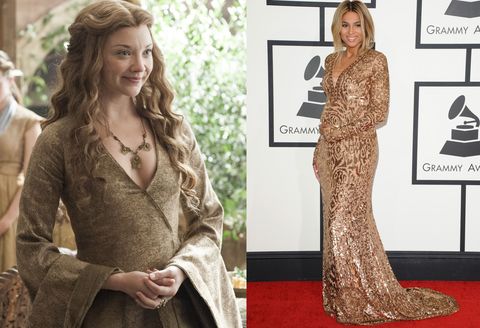 <p><strong>Margaery Tyrell: </strong>Attempting to befriend mother-in-law Cersei Lannister</p><p><strong>Ciara:</strong> In Pucci at the 2014 Grammys</p>