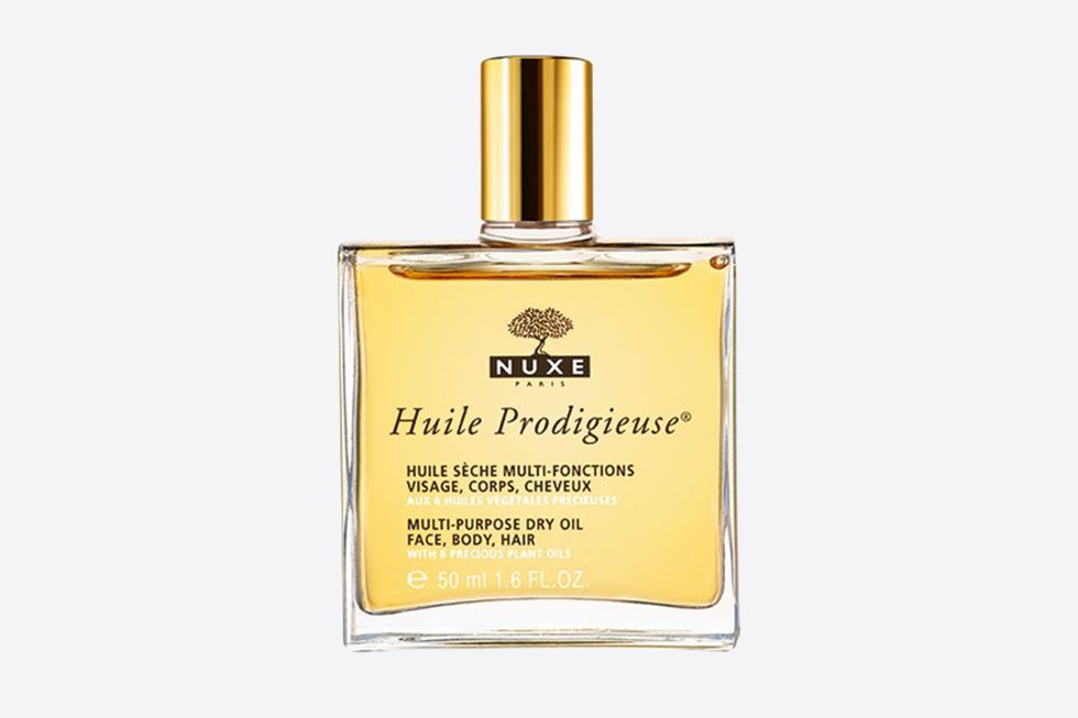 <p>This multi-purpose golden elixir is a mix of six different oils (including sweet almond, camellia, hazelnut, and macadamia) and can be used to nourish the face, body, and hair alike. No matter what you're using it for, a few drops is all it takes.</p><p>NUXE Huile Prodigieuse Multi-Purpose Dry Oil, $29; <a href=" http://bit.ly/1soerjA " target="_blank">target.com</a>.</p>